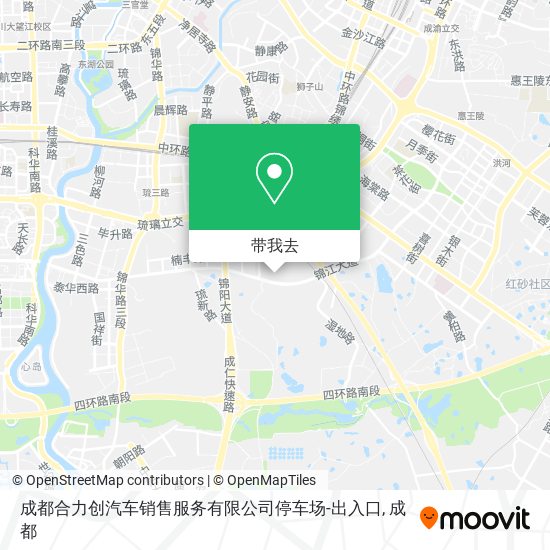 成都合力创汽车销售服务有限公司停车场-出入口地图