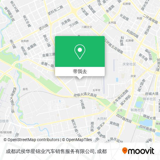 成都武侯华星锦业汽车销售服务有限公司地图