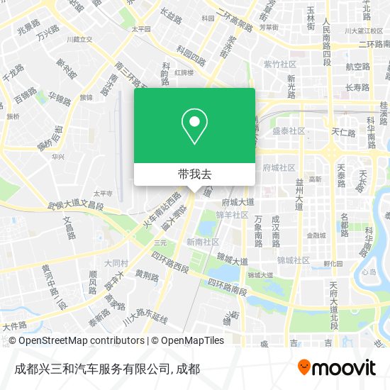 成都兴三和汽车服务有限公司地图