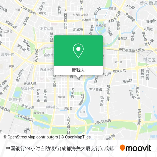 中国银行24小时自助银行(成都海关大厦支行)地图