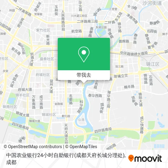 中国农业银行24小时自助银行(成都天府长城分理处)地图