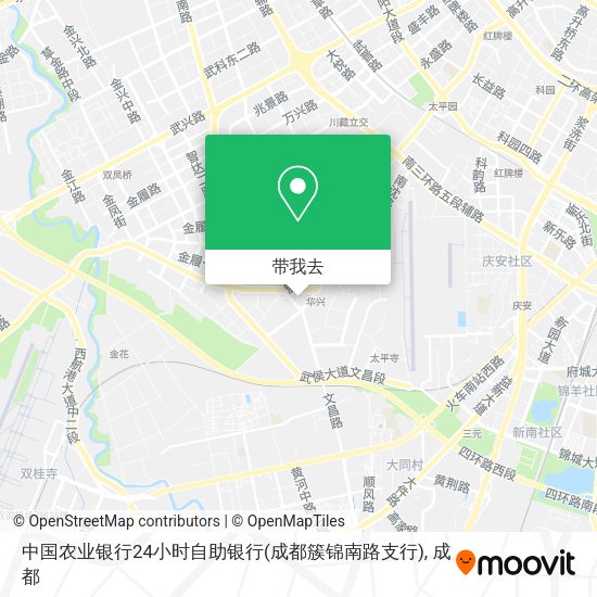 中国农业银行24小时自助银行(成都簇锦南路支行)地图
