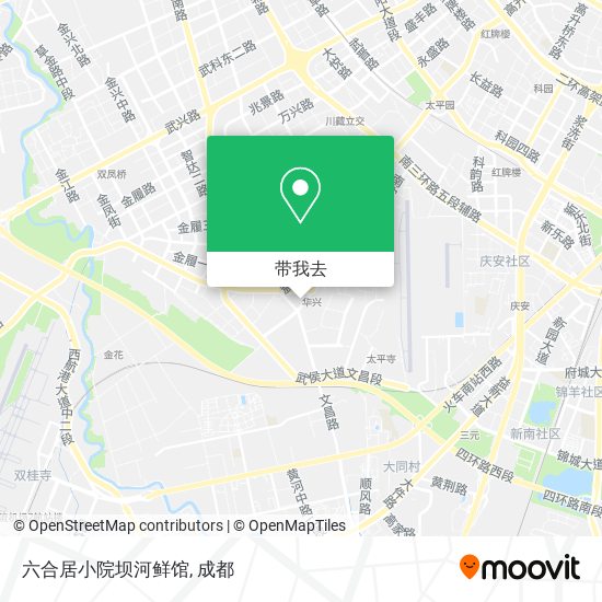 六合居小院坝河鲜馆地图