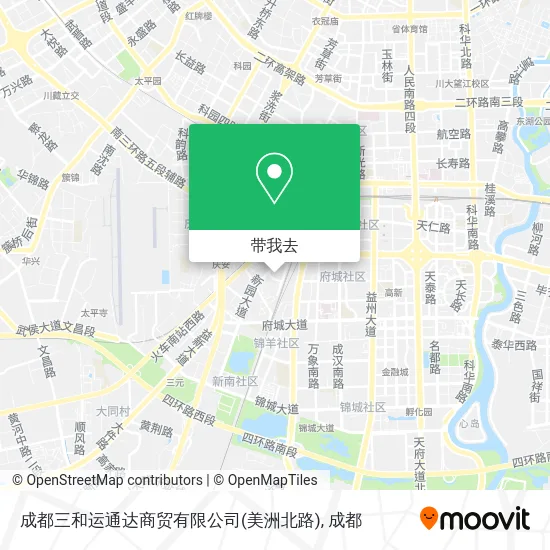 成都三和运通达商贸有限公司(美洲北路)地图