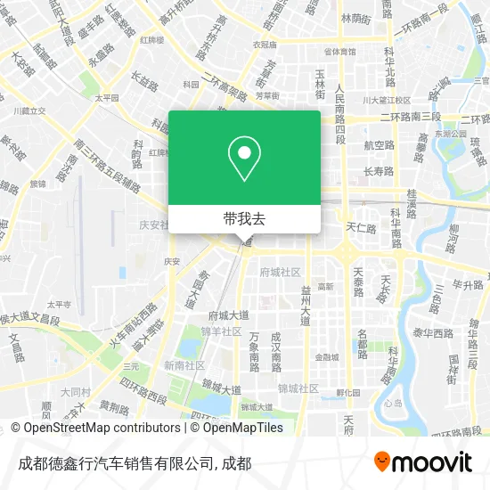 成都德鑫行汽车销售有限公司地图