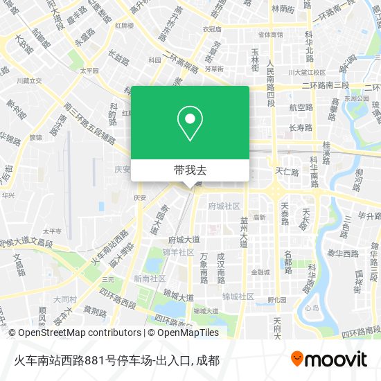 火车南站西路881号停车场-出入口地图