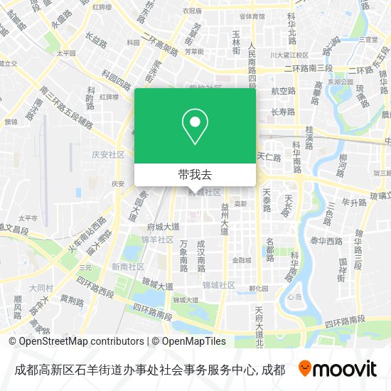 成都高新区石羊街道办事处社会事务服务中心地图