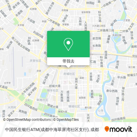 中国民生银行ATM(成都中海翠屏湾社区支行)地图