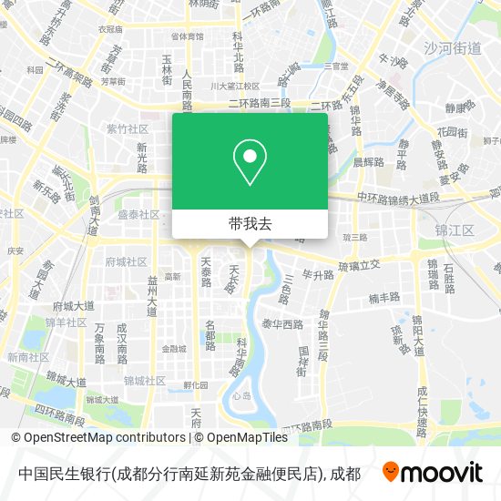 中国民生银行(成都分行南延新苑金融便民店)地图