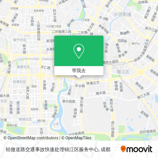 轻微道路交通事故快速处理锦江区服务中心地图