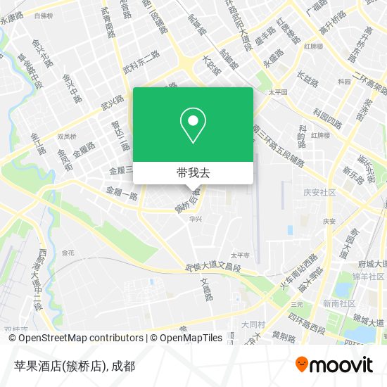 苹果酒店(簇桥店)地图
