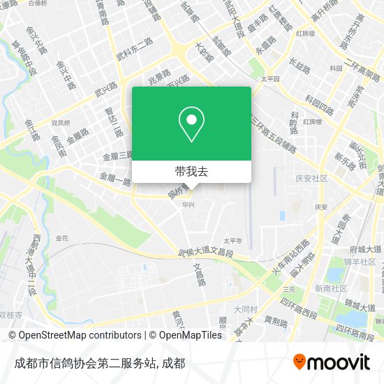 成都市信鸽协会第二服务站地图