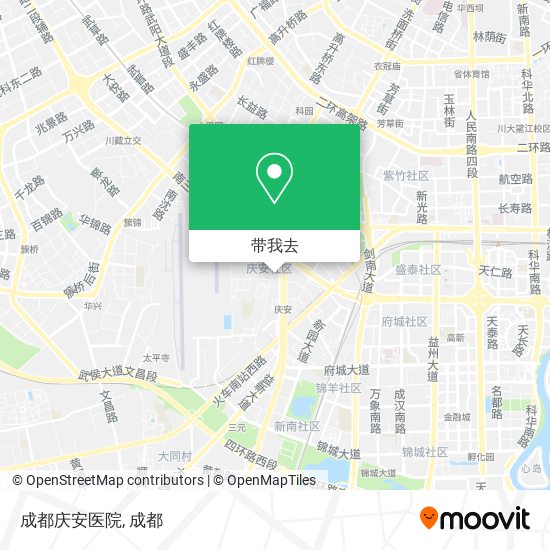 成都庆安医院地图