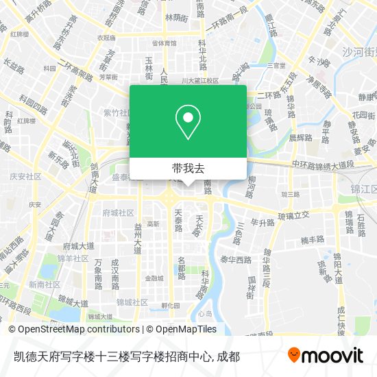 凯德天府写字楼十三楼写字楼招商中心地图