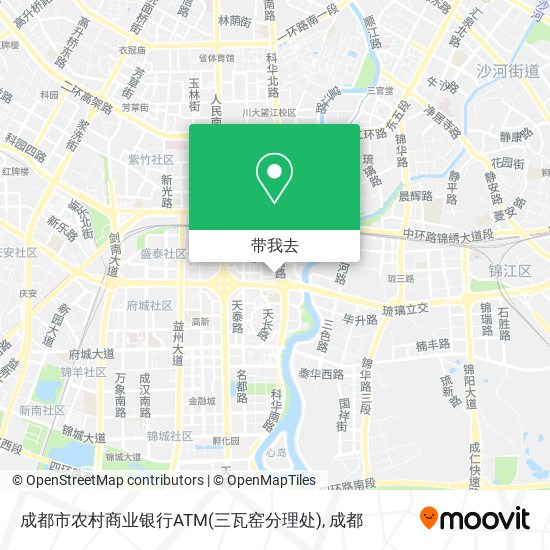 成都市农村商业银行ATM(三瓦窑分理处)地图