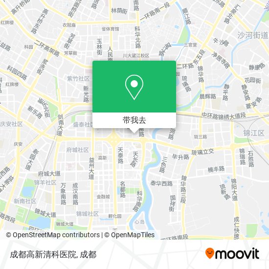 成都高新清科医院地图
