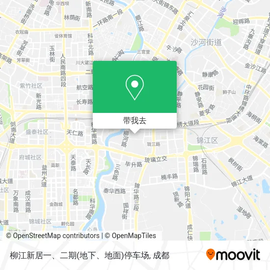 柳江新居一、二期(地下、地面)停车场地图