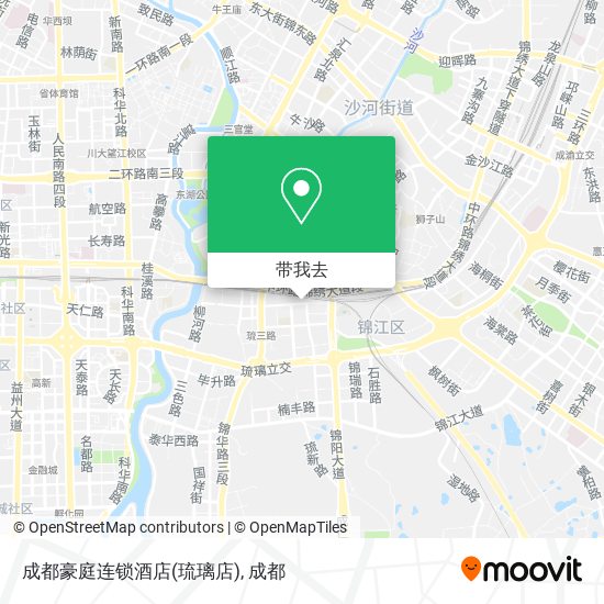成都豪庭连锁酒店(琉璃店)地图