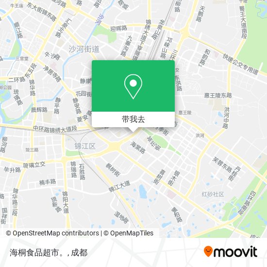海桐食品超市。地图