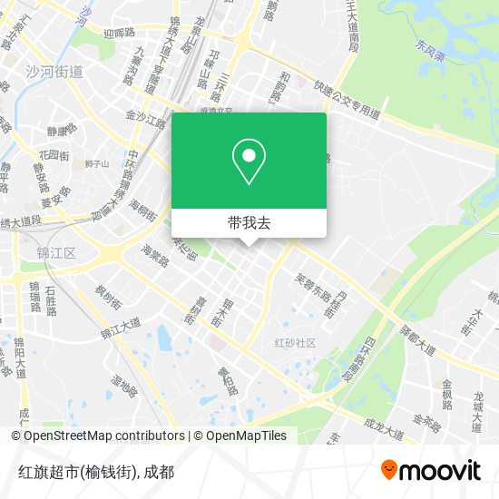 红旗超市(榆钱街)地图