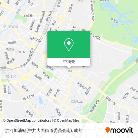 洪河加油站(中共大面街道委员会南)地图