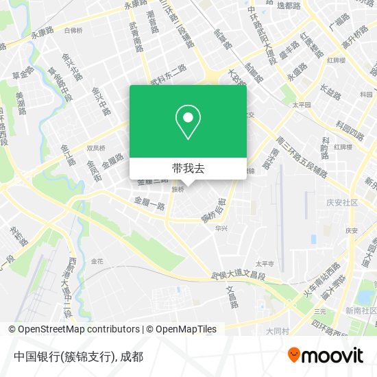 中国银行(簇锦支行)地图