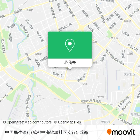 中国民生银行(成都中海锦城社区支行)地图