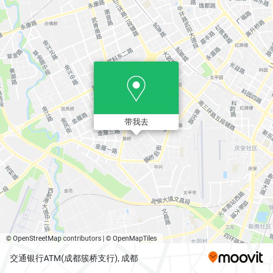 交通银行ATM(成都簇桥支行)地图