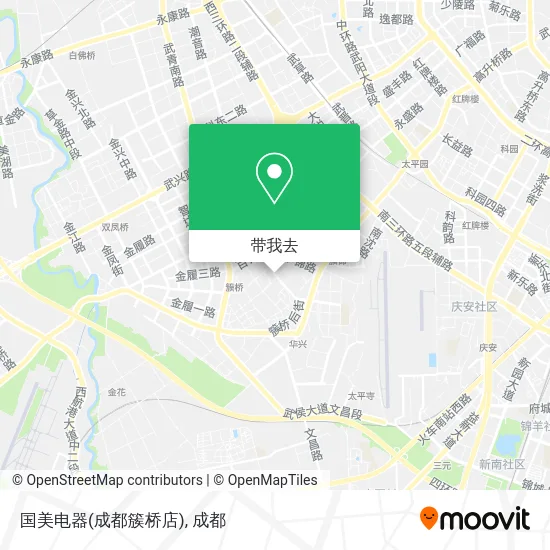 国美电器(成都簇桥店)地图