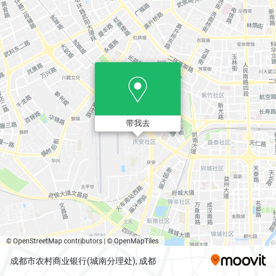 成都市农村商业银行(城南分理处)地图
