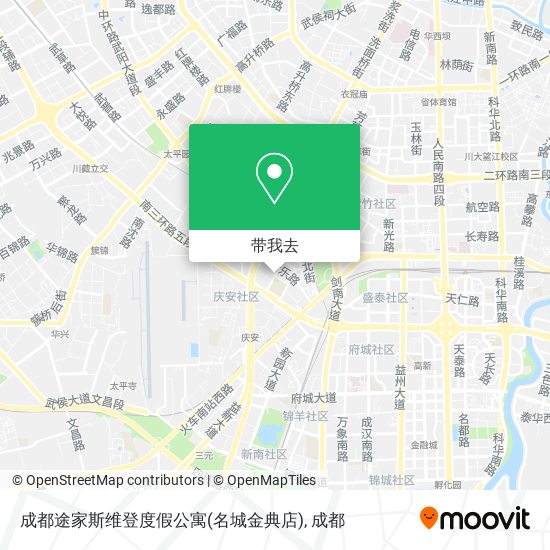 成都途家斯维登度假公寓(名城金典店)地图