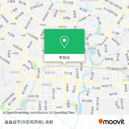 鑫鑫超市(兴彩苑西南)地图