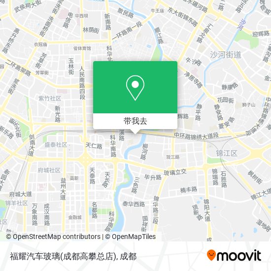 福耀汽车玻璃(成都高攀总店)地图