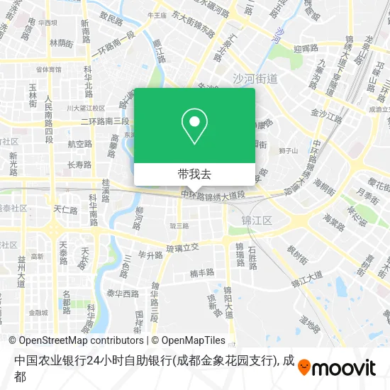 中国农业银行24小时自助银行(成都金象花园支行)地图