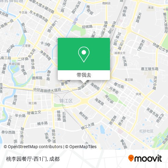 桃李园餐厅-西1门地图