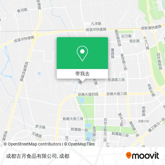 成都古月食品有限公司地图