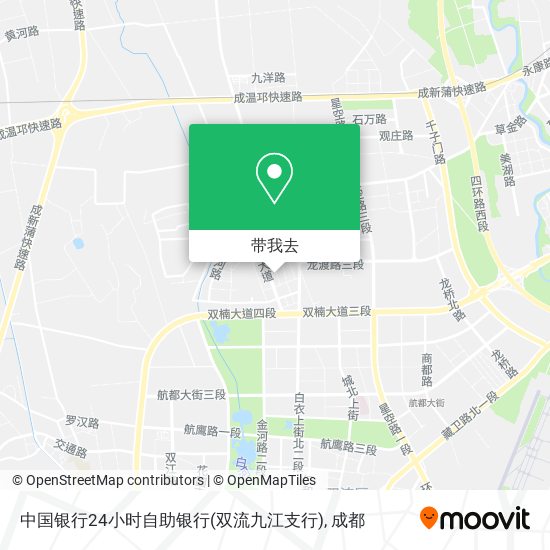 中国银行24小时自助银行(双流九江支行)地图