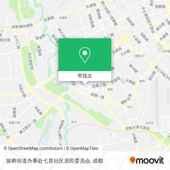 簇桥街道办事处七里社区居民委员会地图