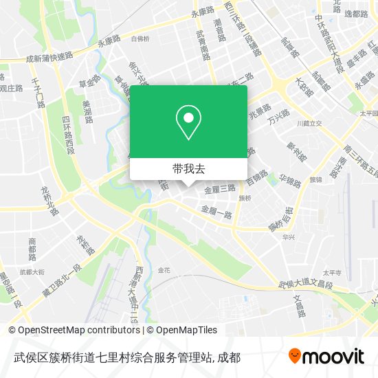武侯区簇桥街道七里村综合服务管理站地图