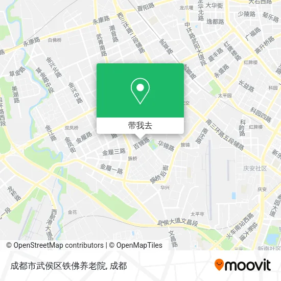 成都市武侯区铁佛养老院地图