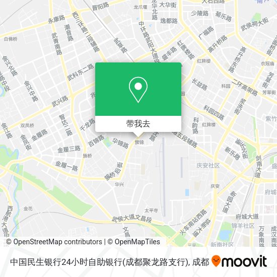中国民生银行24小时自助银行(成都聚龙路支行)地图