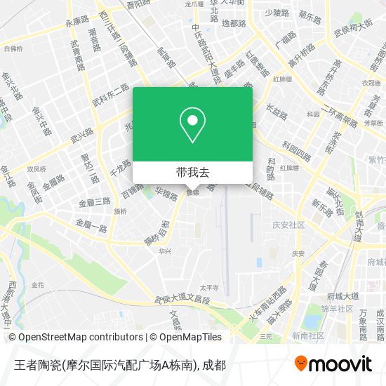 王者陶瓷(摩尔国际汽配广场A栋南)地图