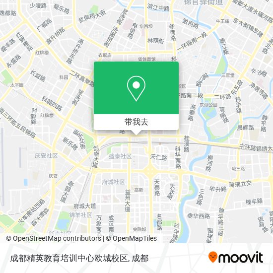 成都精英教育培训中心欧城校区地图