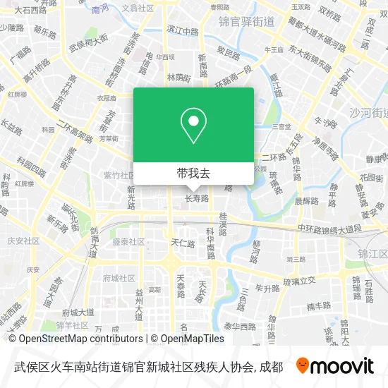 武侯区火车南站街道锦官新城社区残疾人协会地图
