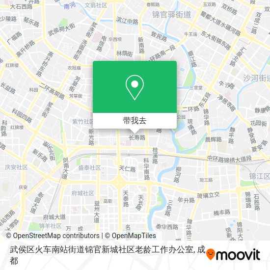 武侯区火车南站街道锦官新城社区老龄工作办公室地图