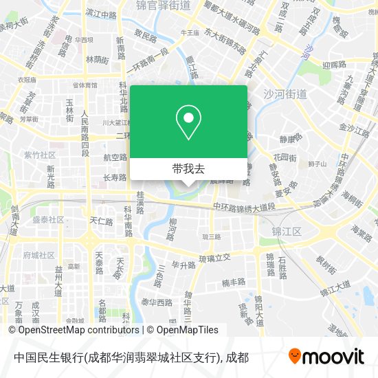 中国民生银行(成都华润翡翠城社区支行)地图