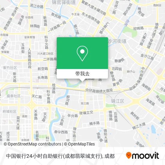 中国银行24小时自助银行(成都翡翠城支行)地图