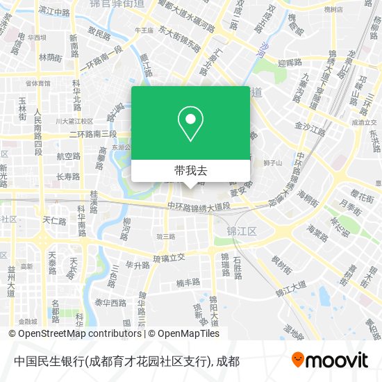 中国民生银行(成都育才花园社区支行)地图