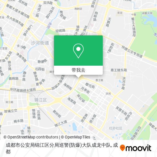 成都市公安局锦江区分局巡警(防爆)大队成龙中队地图