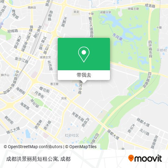 成都洪景丽苑短租公寓地图
